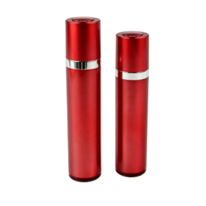 10ml-15ml Premium Crimson Red Metallic Airless Pump Bottle