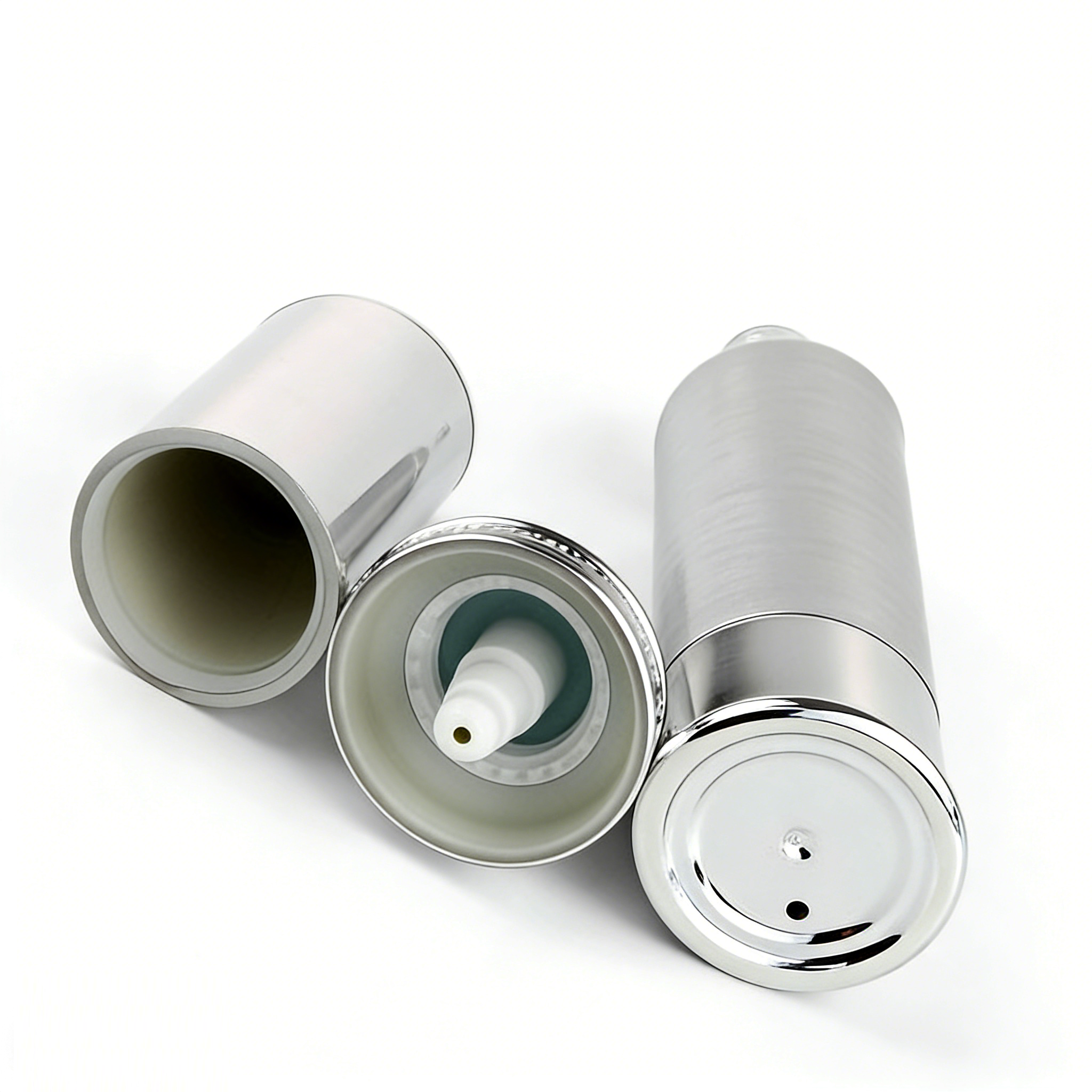 10ml 15ml 20ml 30ml airless bottle silver - 图片 3