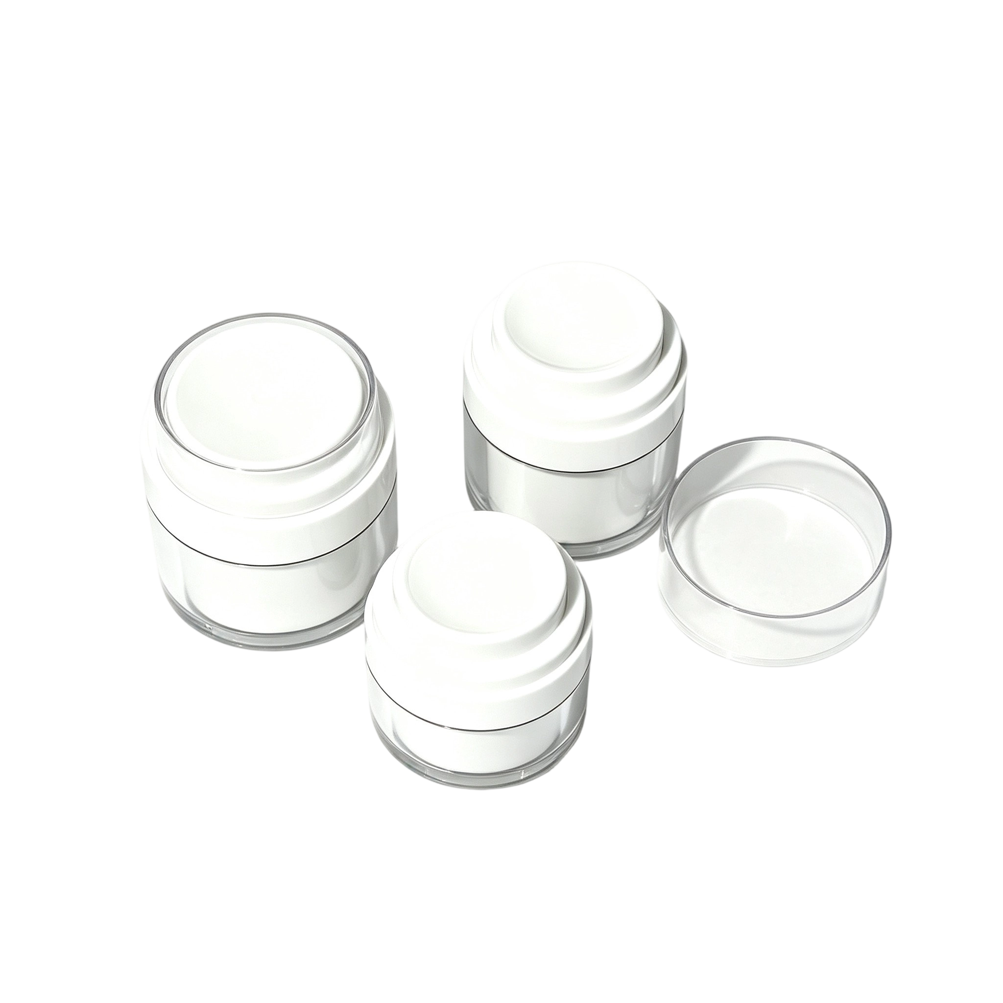 15g-50g Crystal Clear Double-Wall Airless Jar - Image 2