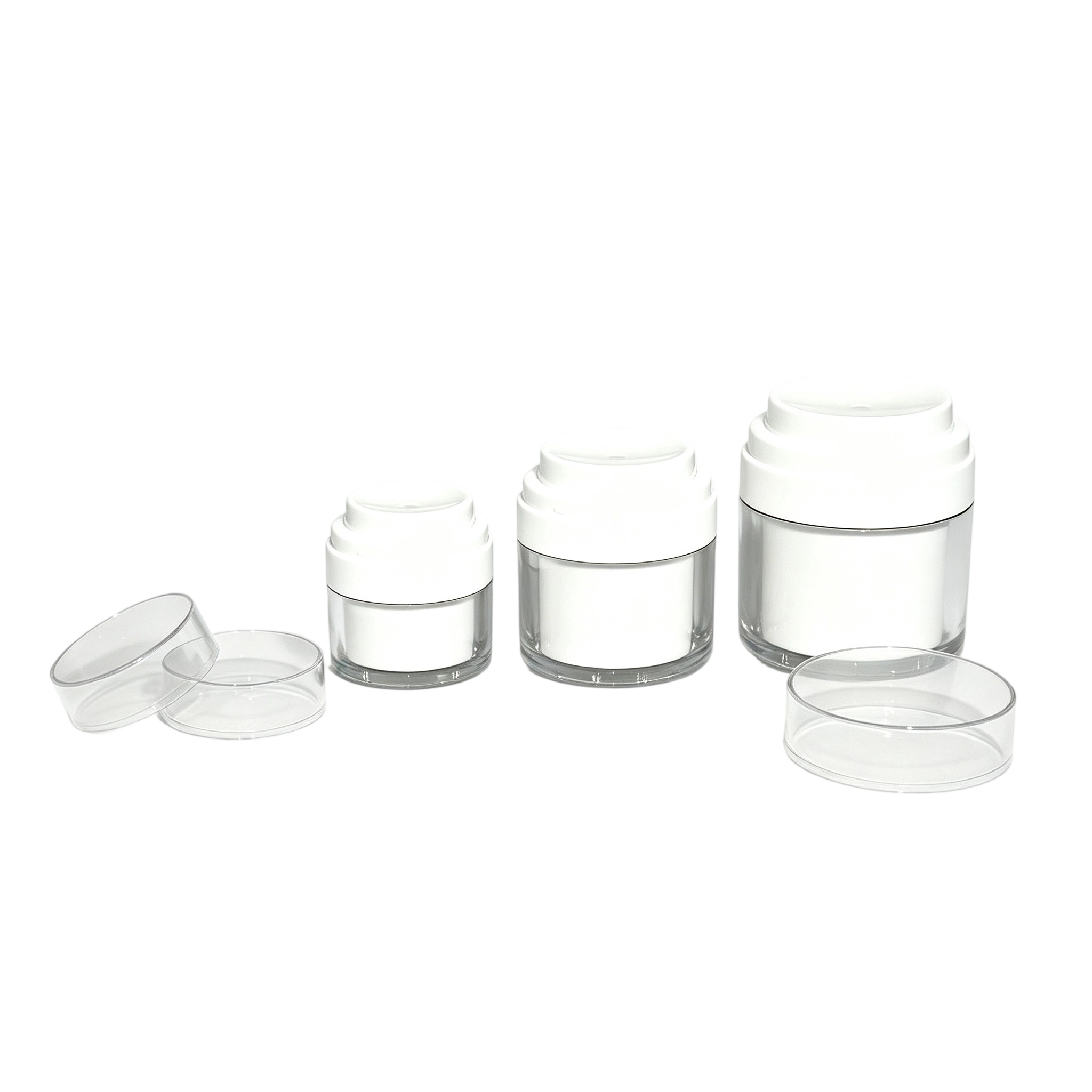 15g-50g Crystal Clear Double-Wall Airless Jar