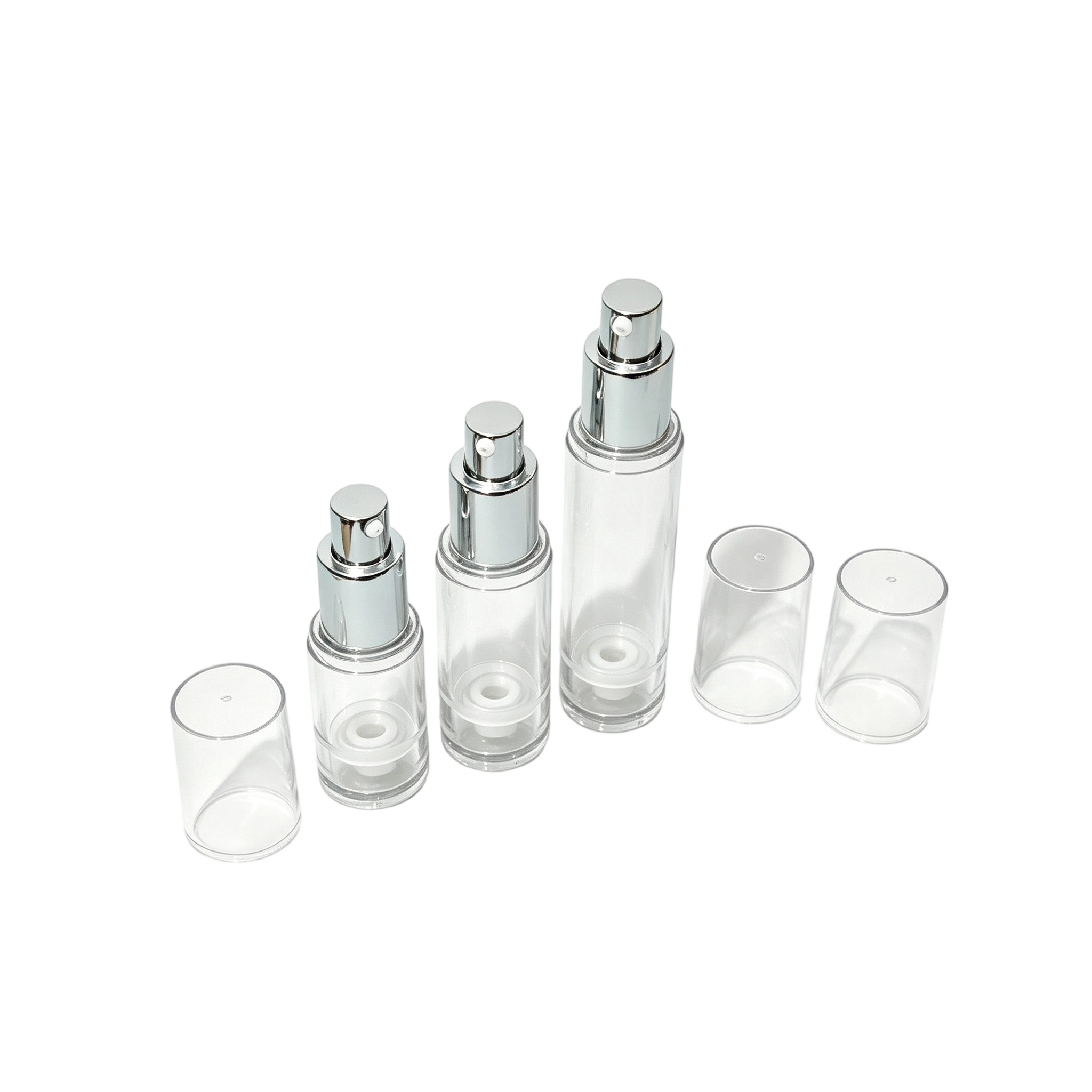 15ml-50ml High-Clarity AS Airless Bottle with Aluminum Trim - Image 2