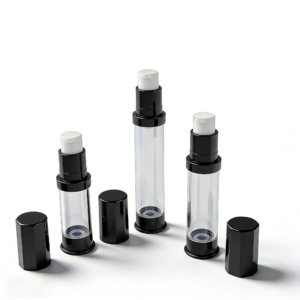 5ml 10ml 15ml airless black bottle