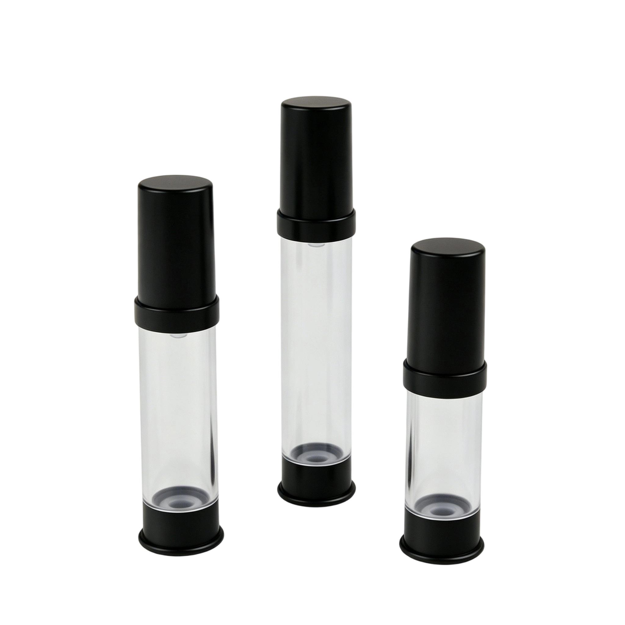 5ml-15ml Sleek Black Men's Skincare Airless Bottle