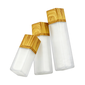 Eco-Chic Bamboo Square Airless Bottles | Sustainable AS Skincare Packaging