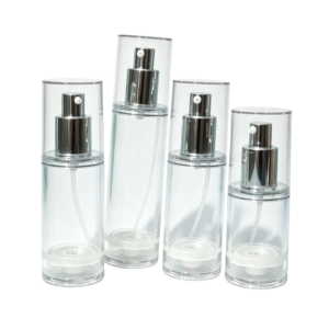 Premium Metallic Collar AS Airless Bottle | Elegant Cosmetic Pump Packaging