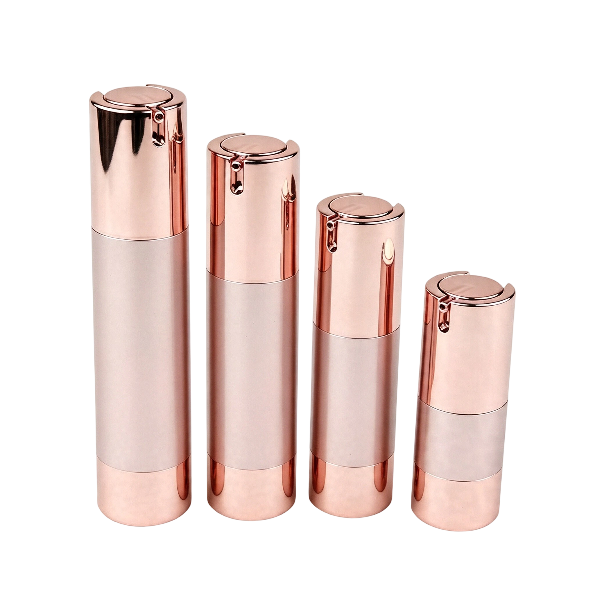 Vibrant Magenta Metallic AS Airless Bottles | Bold Makeup & Foundation Packaging - Image 2