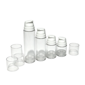 Sleek White & Clear AS Airless Dispenser Bottle | Professional Skincare Packaging
