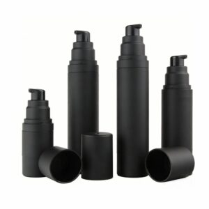 15ml 30ml 50ml black airless bottle