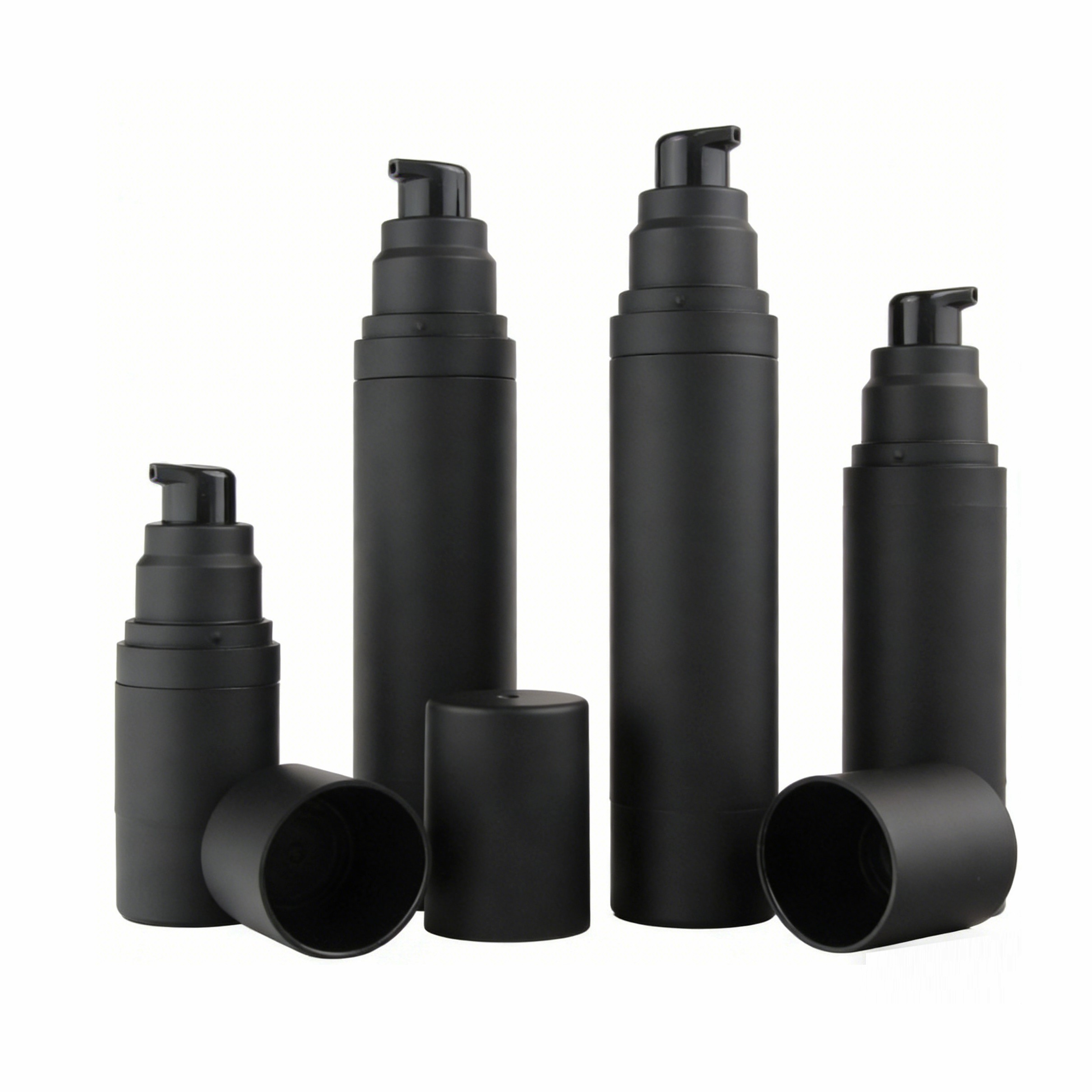 15ml 30ml 50ml black airless bottle