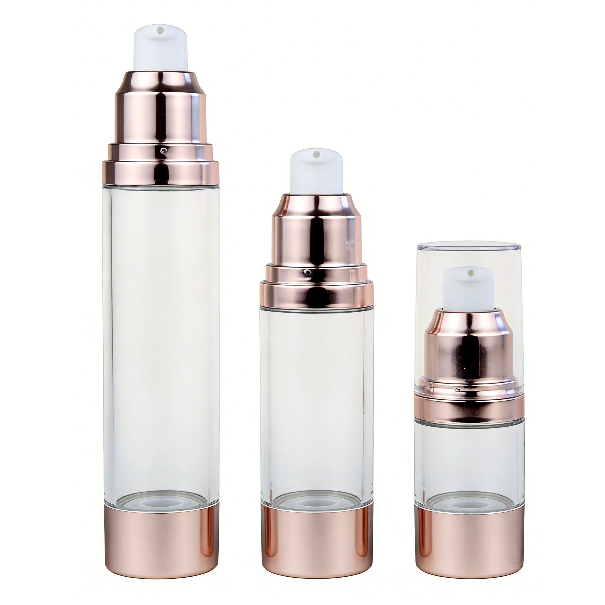 15ml 30ml 50ml empty air bottle with aluminum cream pump