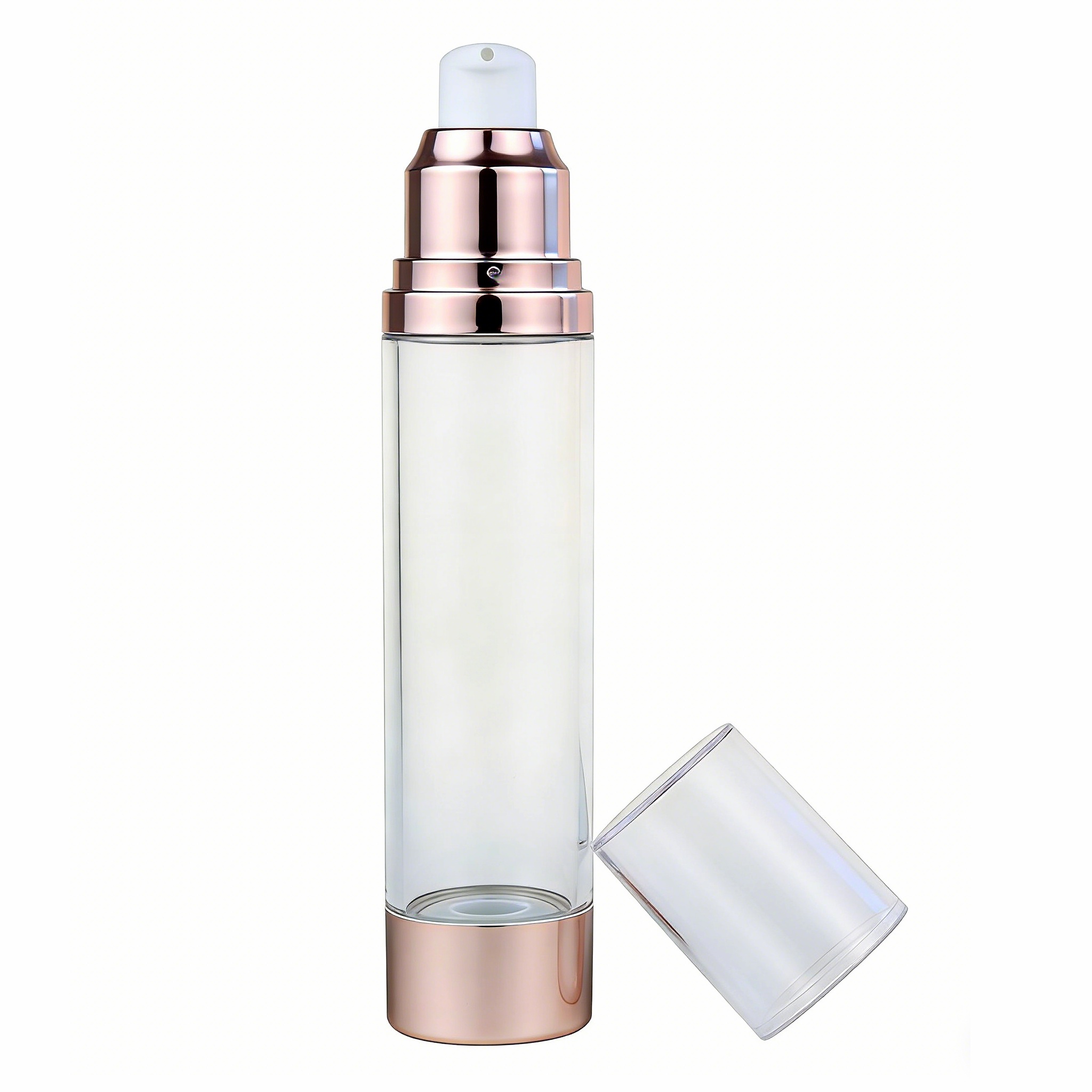 15ml 30ml 50ml empty air bottle with aluminum cream pump - 图片 3