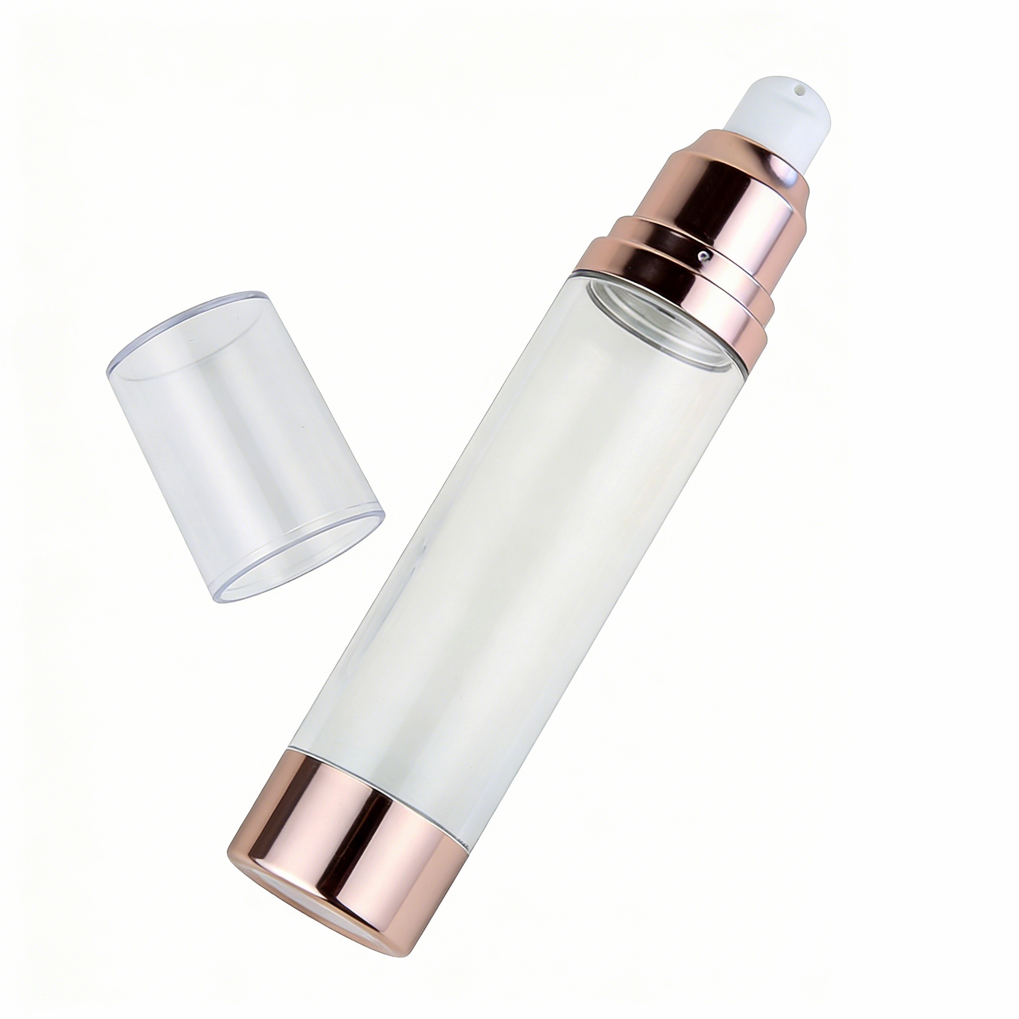 15ml 30ml 50ml empty air bottle with aluminum cream pump - 图片 2
