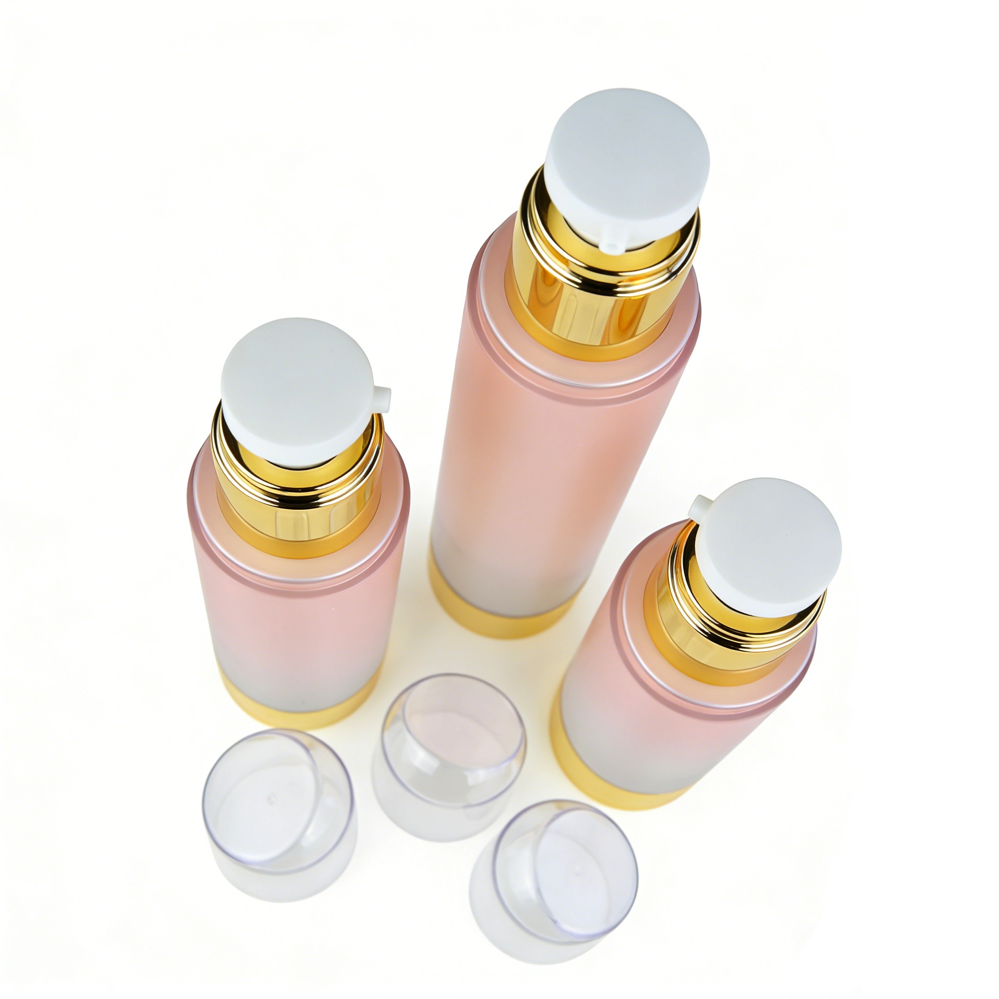 50ml 80ml 100ml empty airless bottle with cream pump - 图片 3