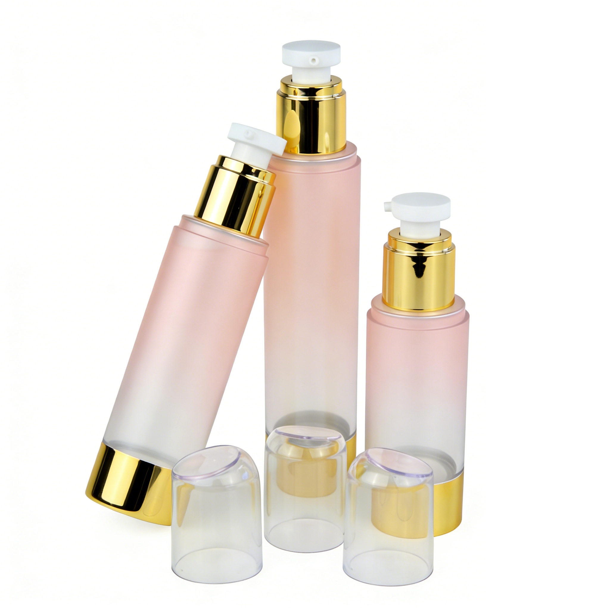50ml 80ml 100ml empty airless bottle with cream pump - 图片 2
