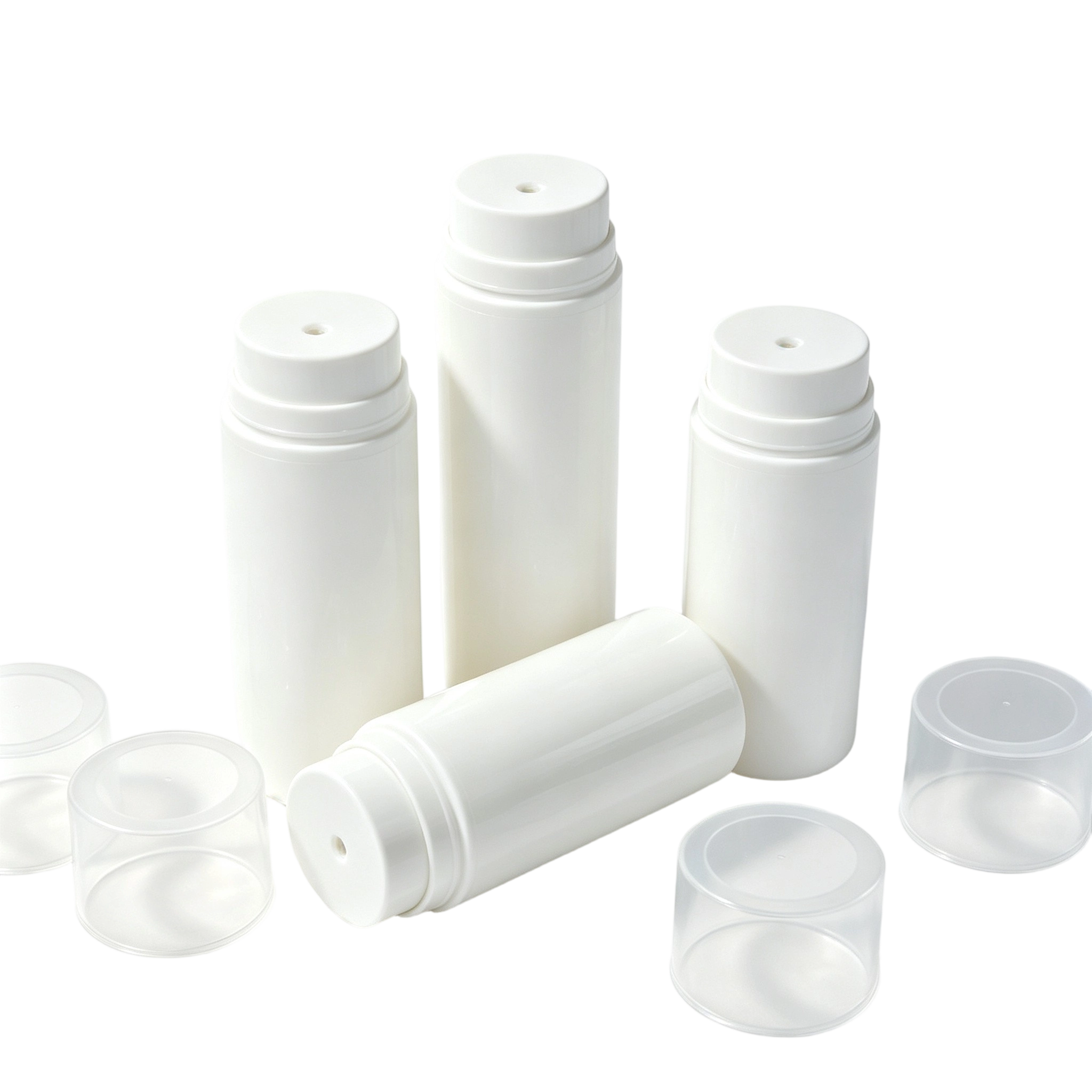 Travel-Safe Airless Bottle with Secure Overcap | Leak-Proof PP Packaging - Image 3