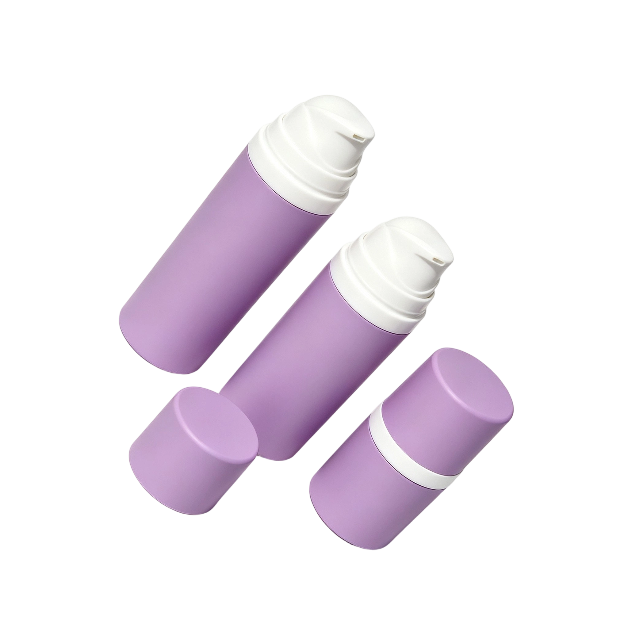 Wide-Cylinder 52mm PP Airless Pump Bottle | Body Care & Sunscreen Packaging - Image 2