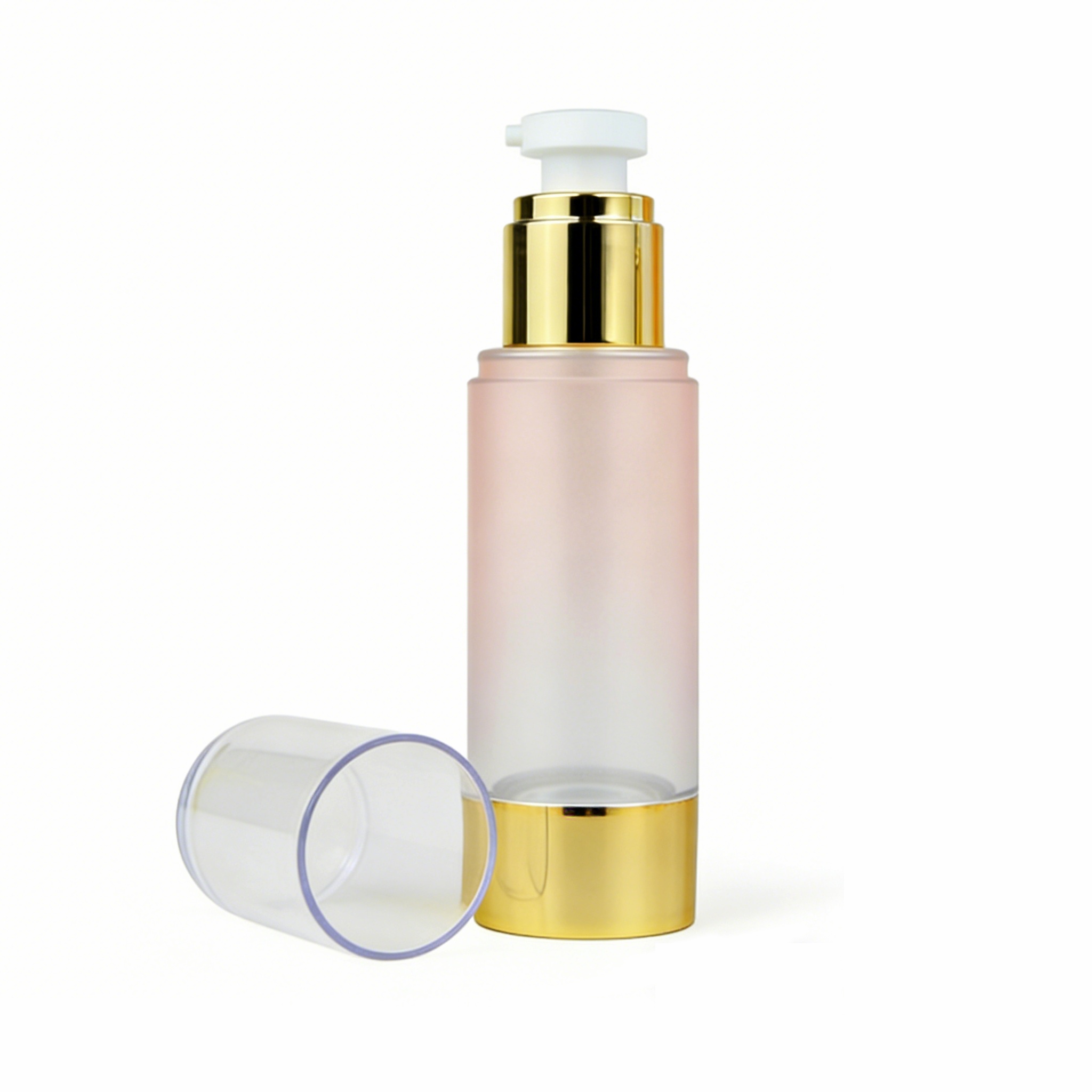 50ml 80ml 100ml empty airless bottle with cream pump - 图片 3