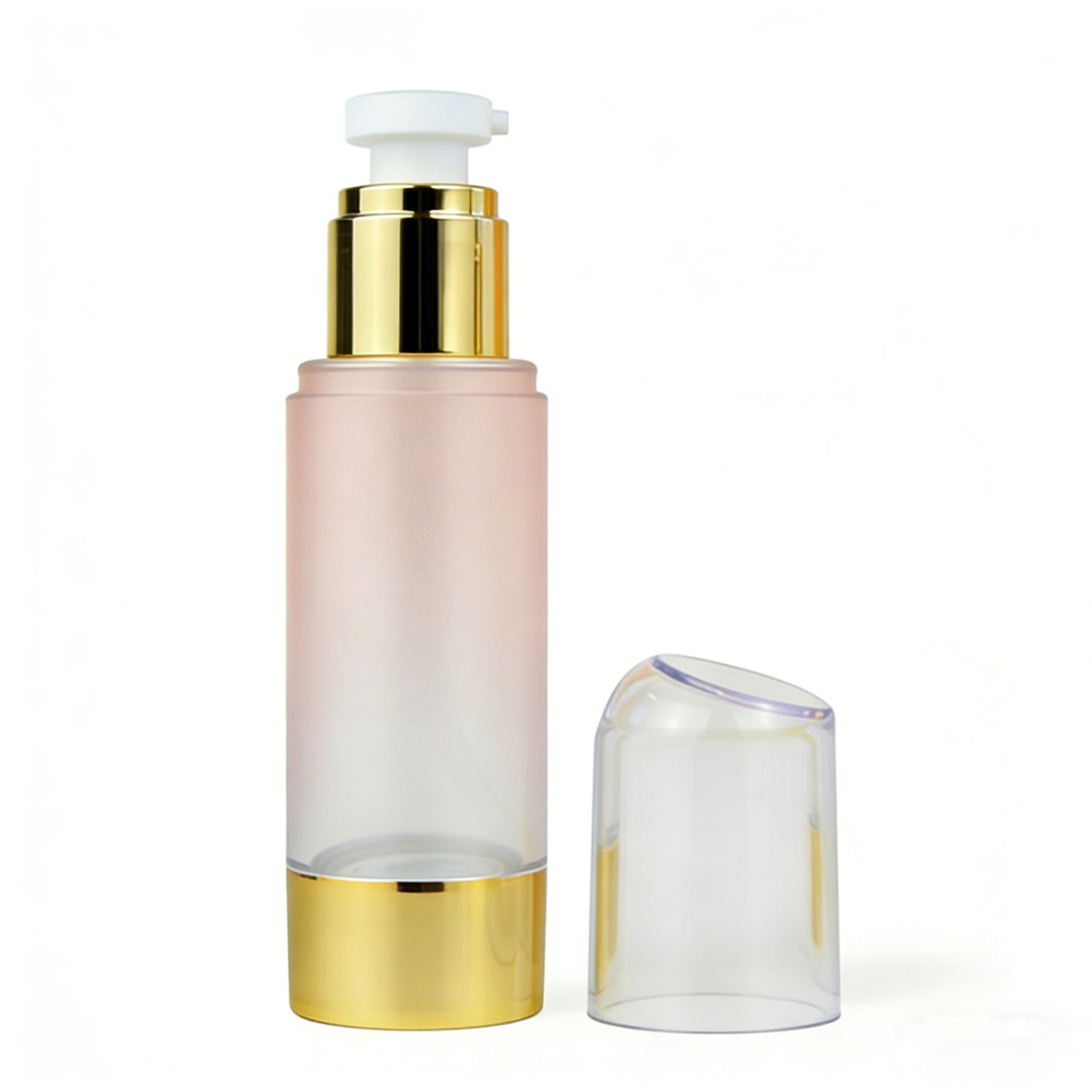 50ml 80ml 100ml empty airless bottle with cream pump - 图片 2