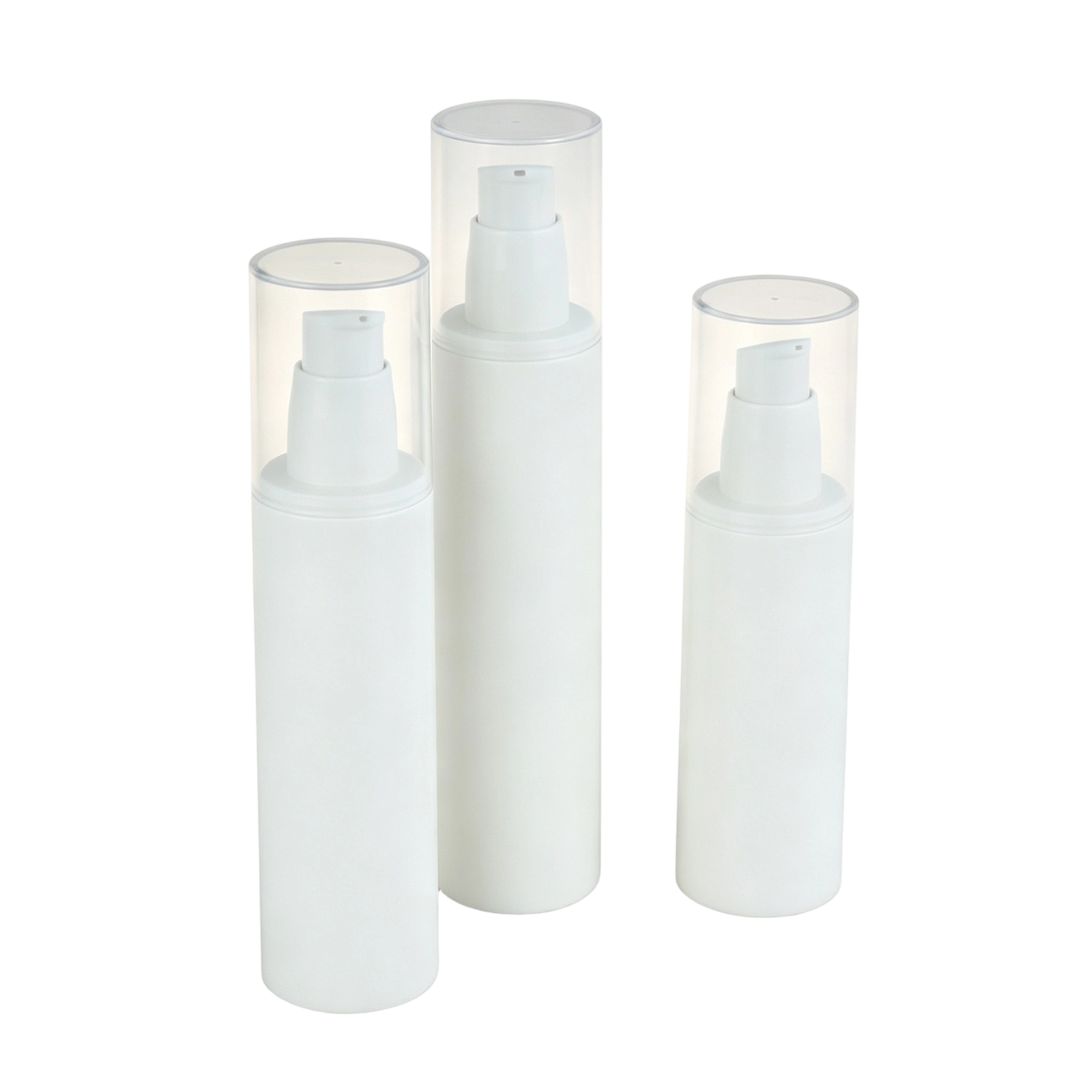 All-White Eco-Friendly PP Airless Bottle | Sustainable Mono-Material Packaging