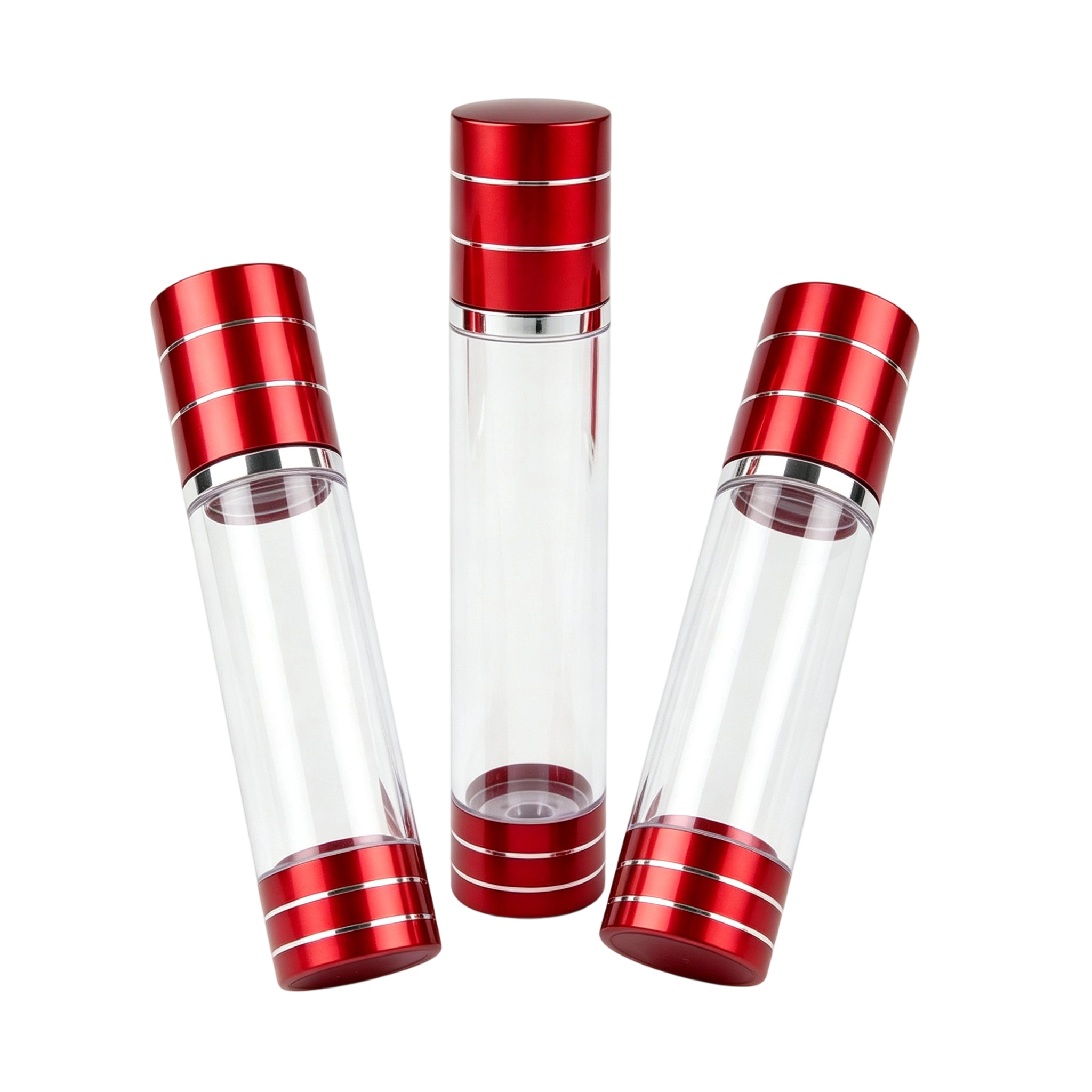 Ruby Red Metallic AS Airless Bottle | Anti-Aging Serum Packaging - Image 3