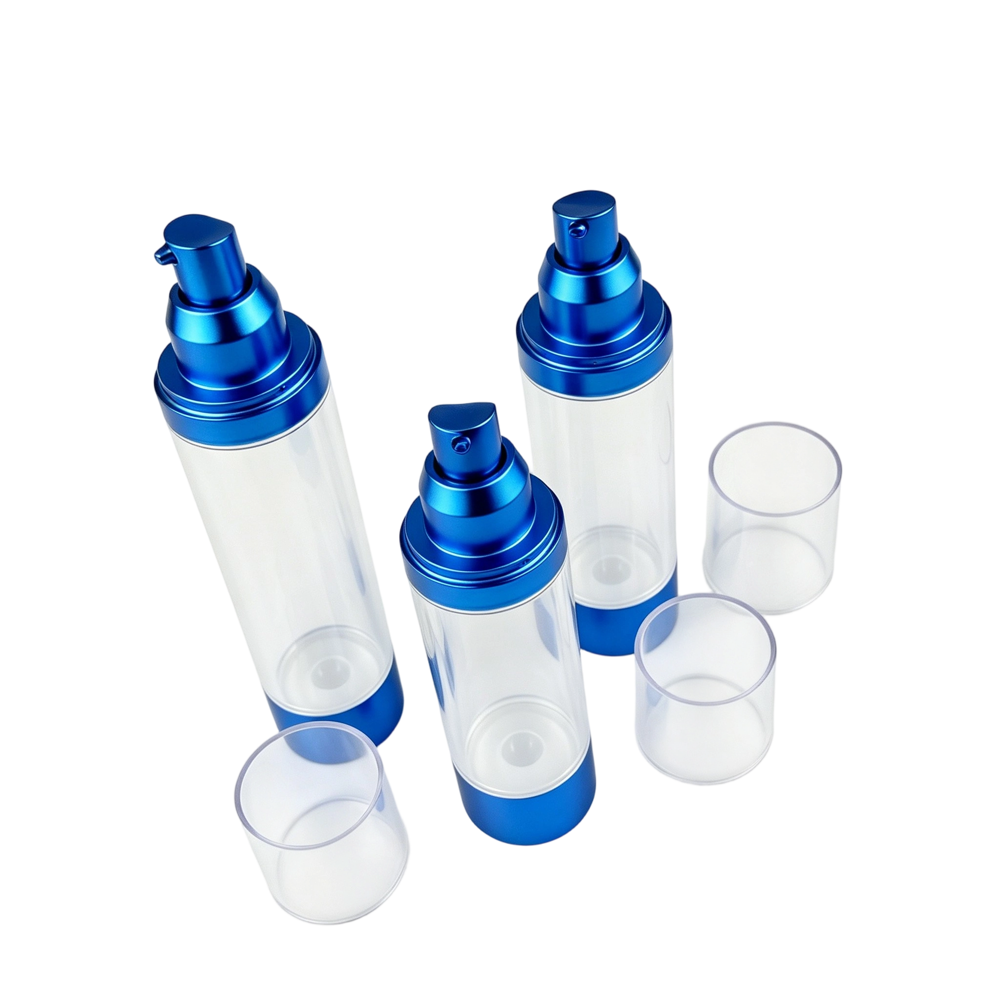 Sapphire Blue Metallic AS Airless Bottle | Hydrating Serum Dispenser - Image 3
