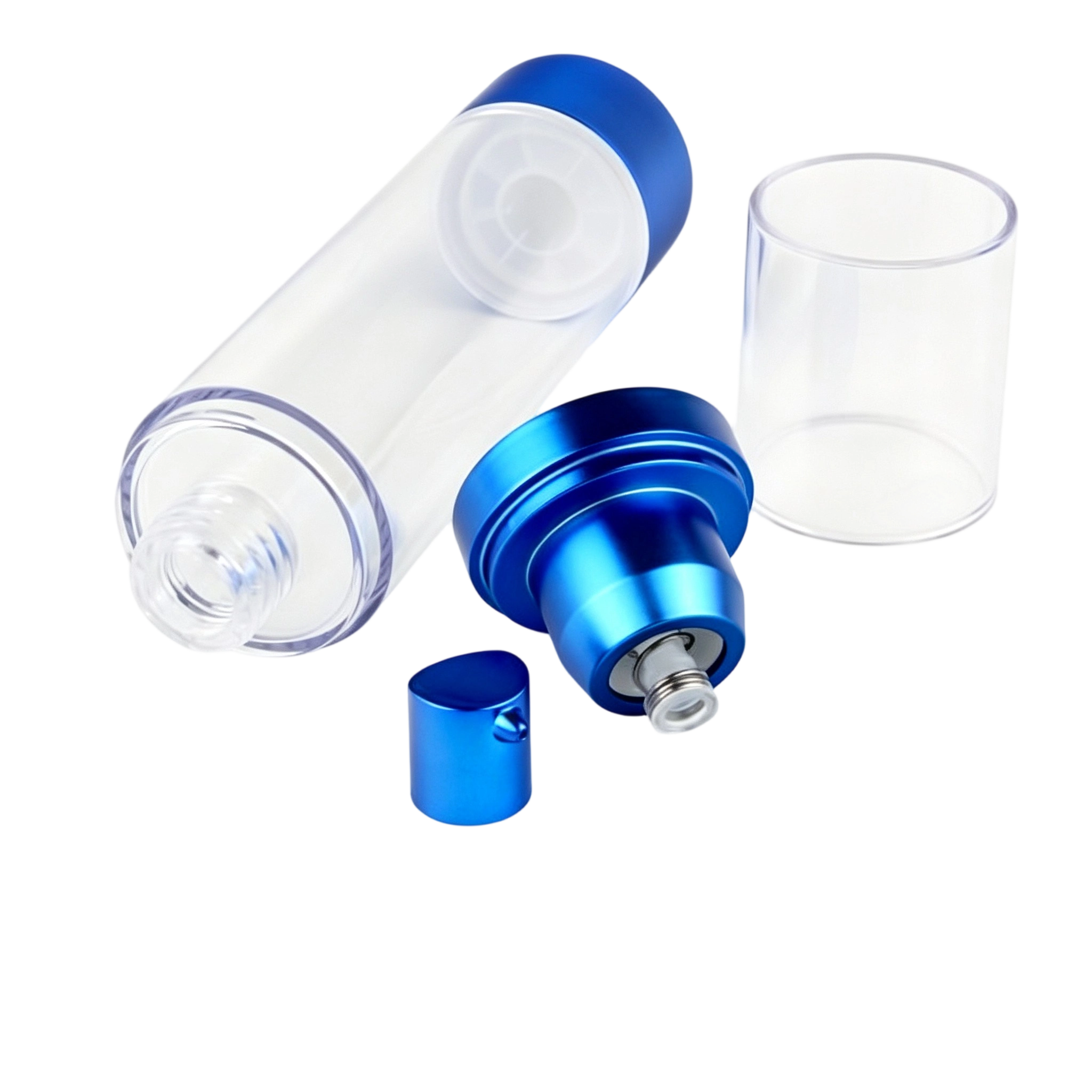 Sapphire Blue Metallic AS Airless Bottle | Hydrating Serum Dispenser - Image 2
