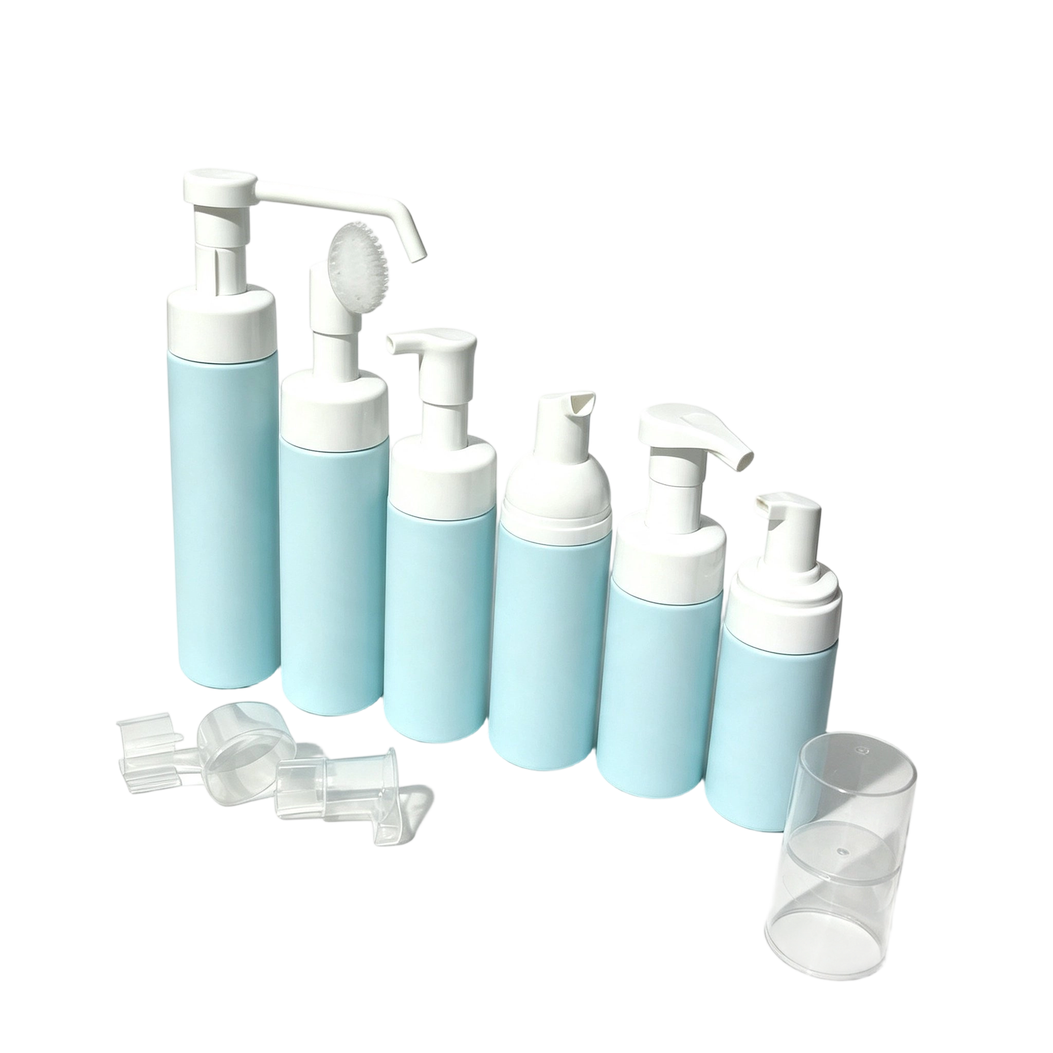 100ml-250ml Clear/White PET Foam Bottle Family | Versatile Hand Wash & Facial Cleanser Packaging - Image 2