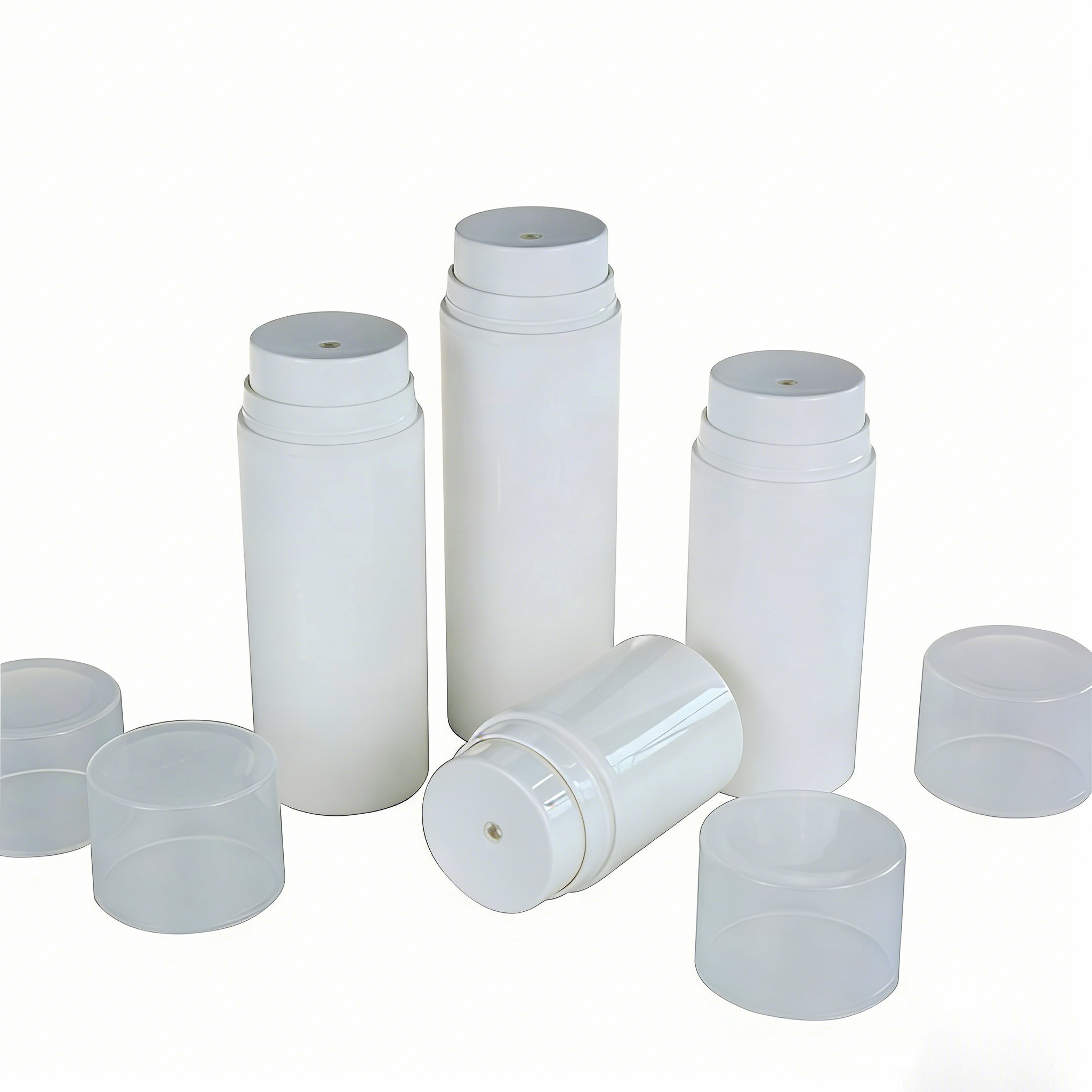 50ml 100ml 120ml 150ml airless bottles w pump & cover