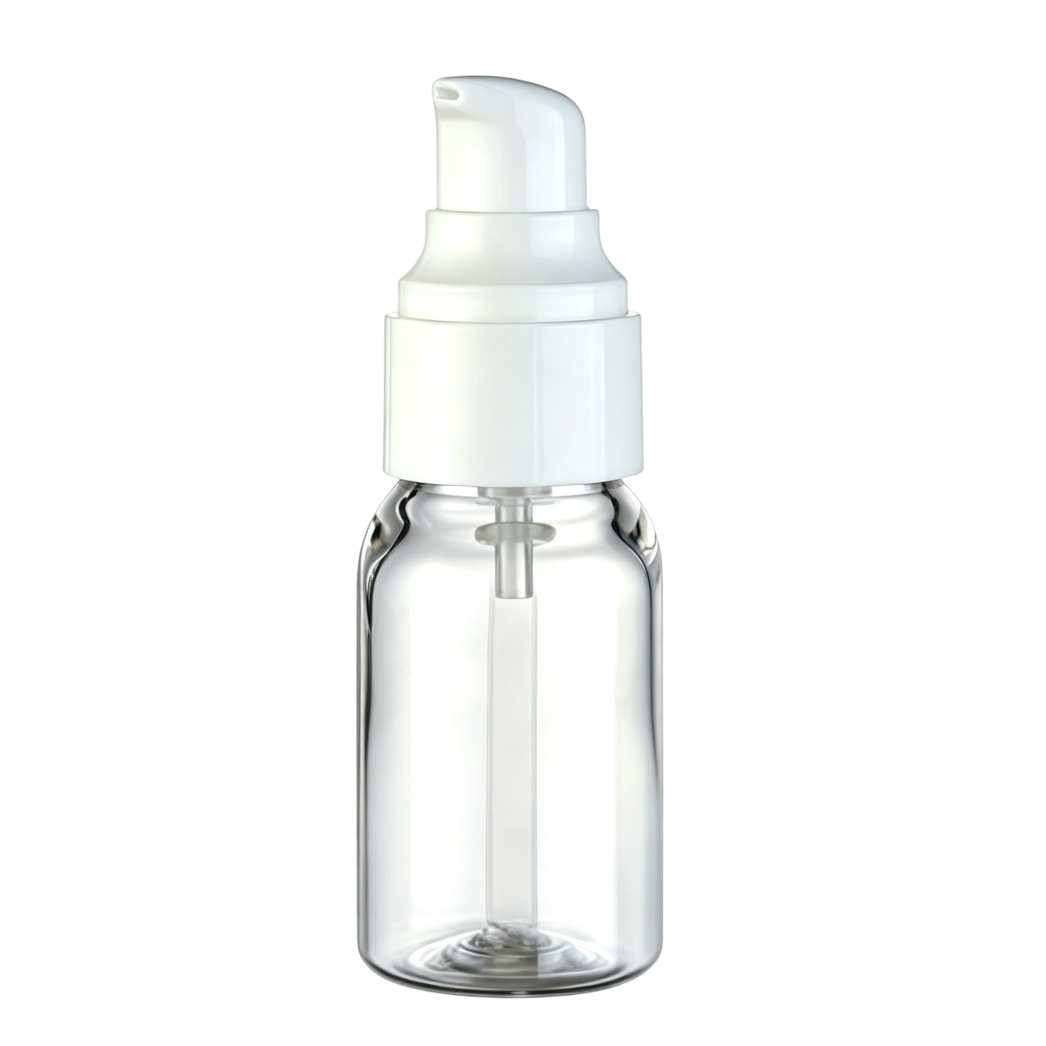 25ml Clear Bell-Shaped PET Pump Bottle | Premium Serum Dispenser