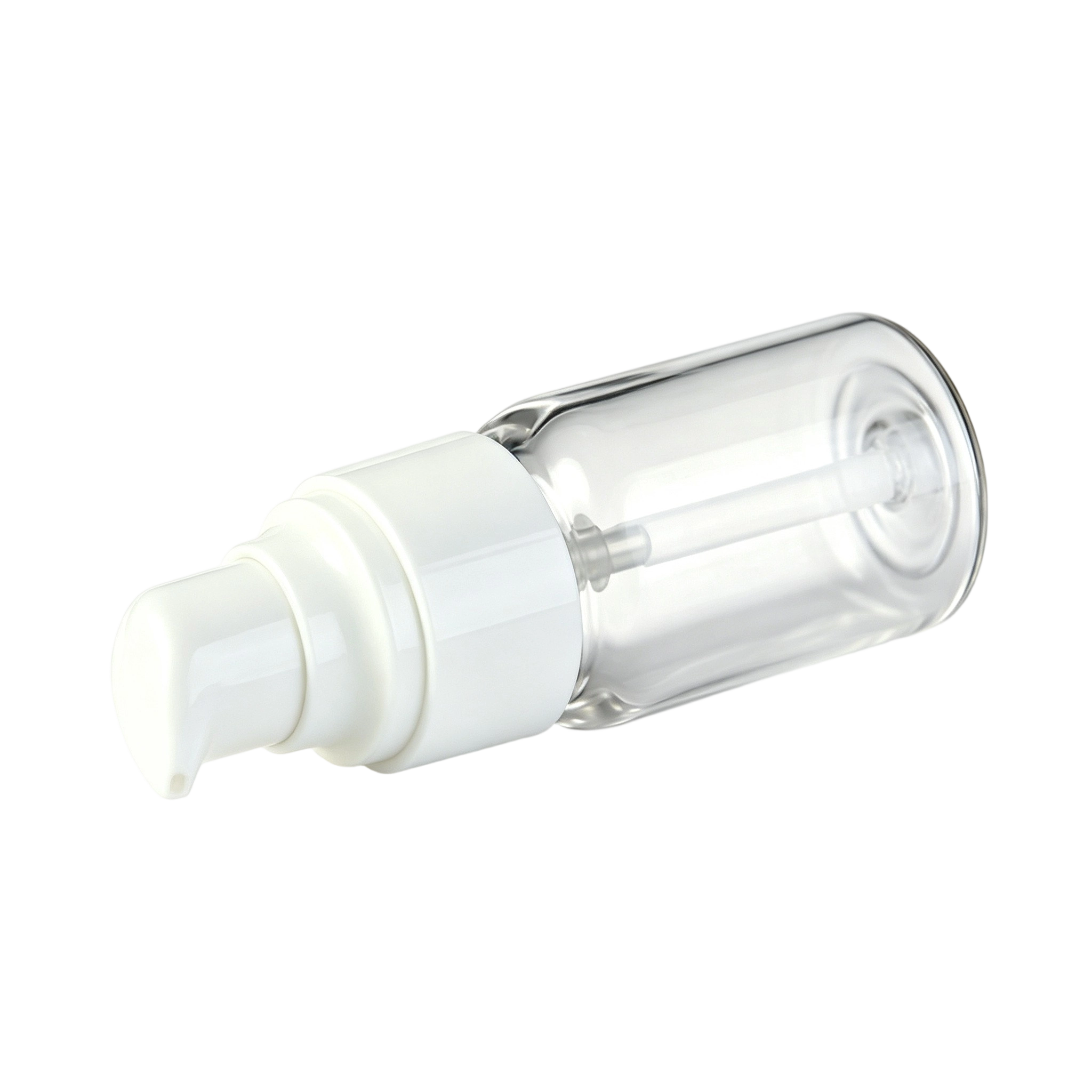 25ml Clear Bell-Shaped PET Pump Bottle | Premium Serum Dispenser - Image 2