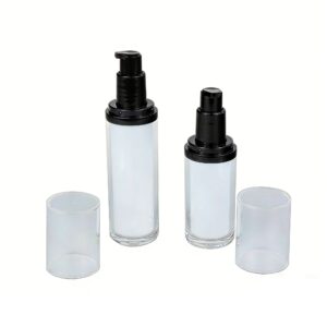 30ml 50ml black and white cosmetic lotion bottles