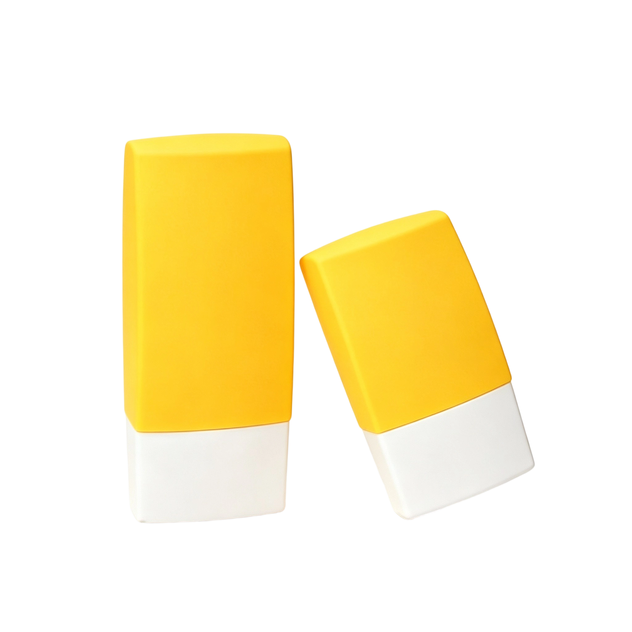 30ml & 50ml Modern Square Slanted-Cap Sunscreen PE Bottle - Image 2