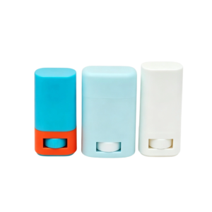 Flat Oval PP Pocket Deodorant Stick Containers (15g/20g/25g) | Portable Bottom Wheel Balm Container
