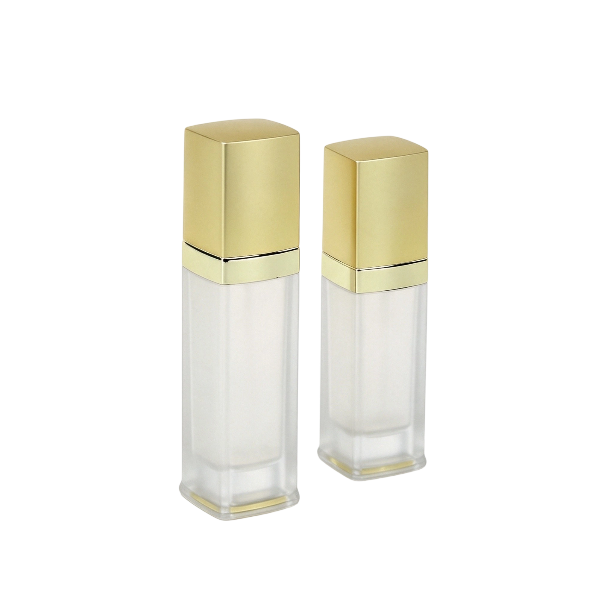 40ml 60ml Gold Square AS Cosmetic Bottle | Luxury Face Cream Dispenser - Image 3