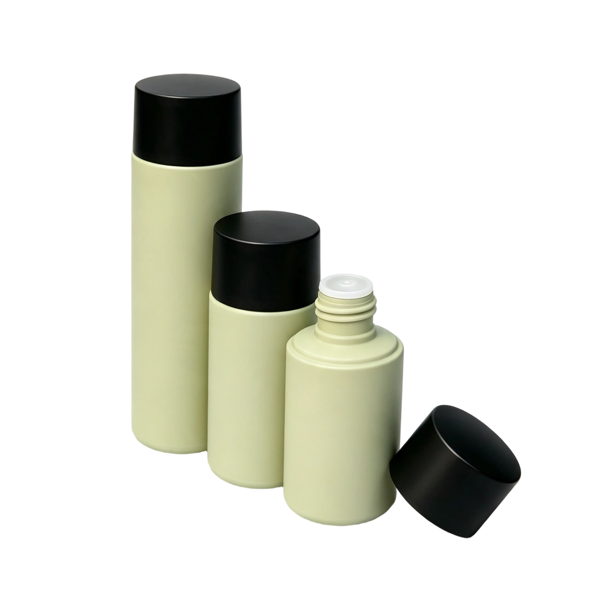 Minimalist Black Cap PE Squeeze Bottle (50ml-120ml) | Sunscreen & Cleanser Container - Image 3