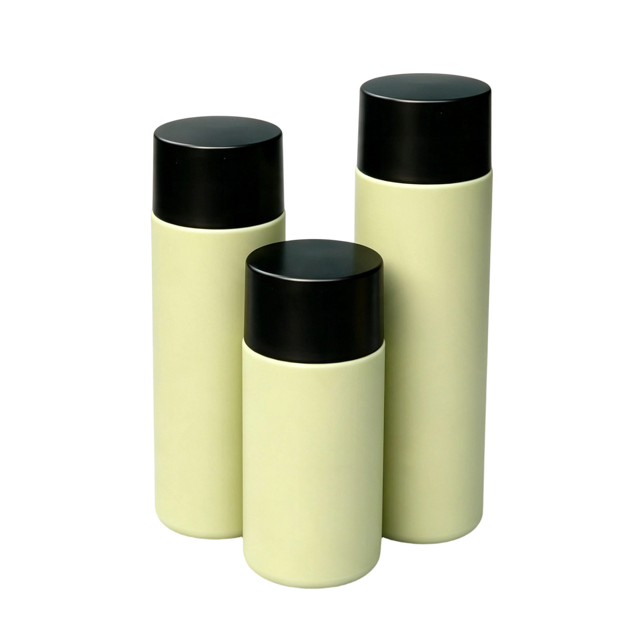 Minimalist Black Cap PE Squeeze Bottle (50ml-120ml) | Sunscreen & Cleanser Container