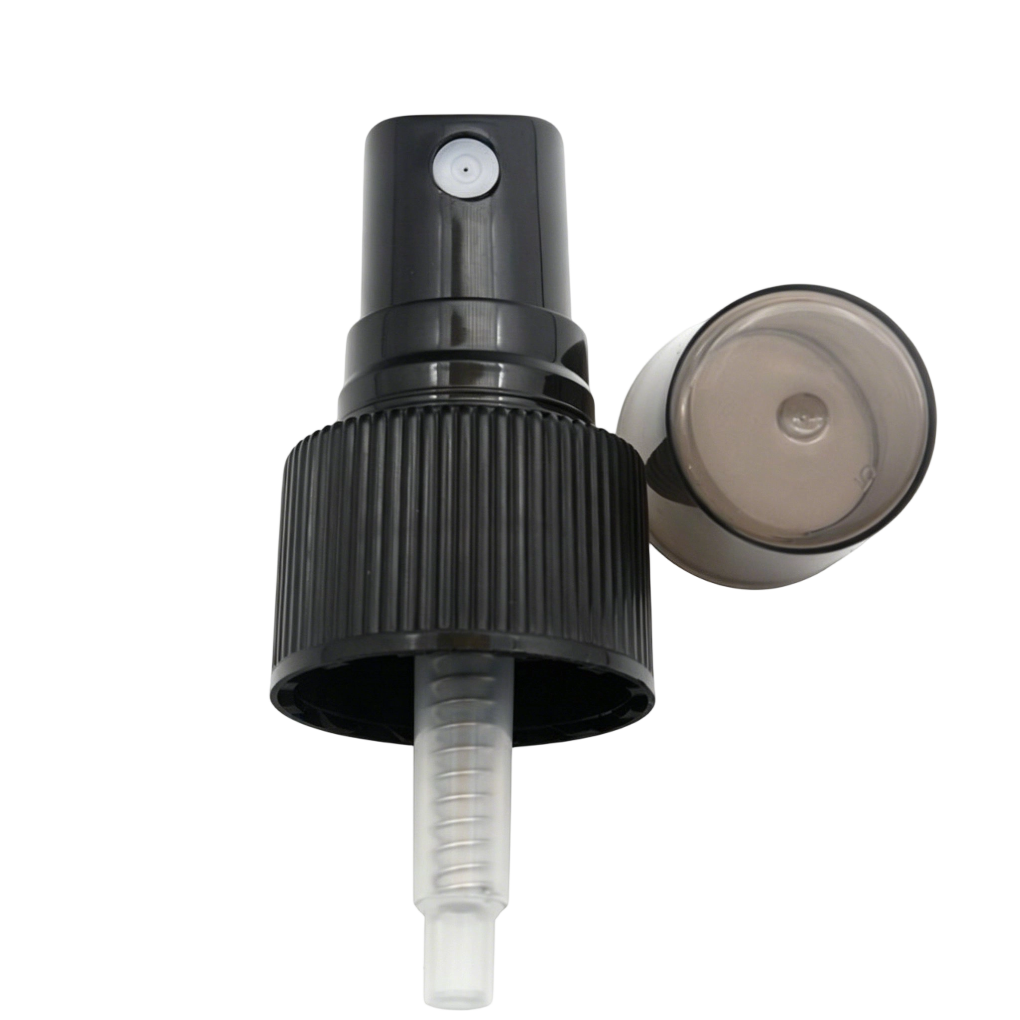 Bulk 24/410 28/410 Black Cosmetic Fine Mist Sprayer with Attached Cap - Image 2